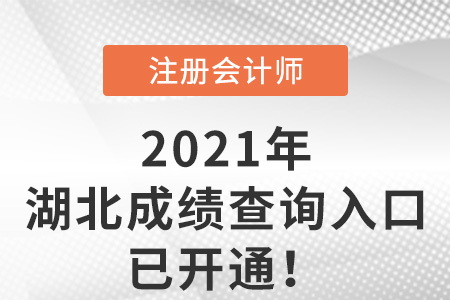 湖北2021年cpa成績(jī)查詢(xún)?nèi)肟谝验_(kāi)通