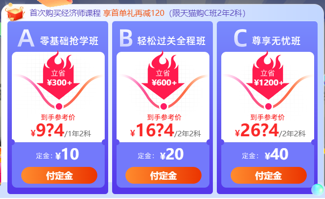 2021中級經(jīng)濟(jì)師雙十一今晚0點天貓店鋪搶付尾款