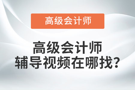 高級(jí)會(huì)計(jì)師輔導(dǎo)視頻在哪找？