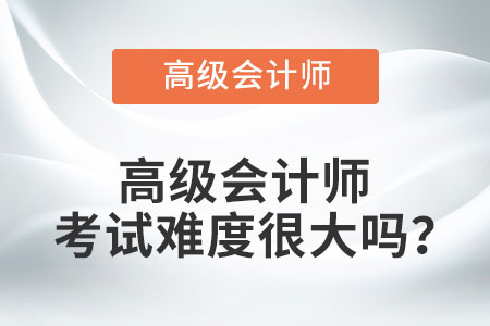高級(jí)會(huì)計(jì)師考試難度很大嗎？