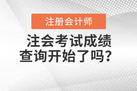 注會(huì)考試成績(jī)查詢(xún)開(kāi)始了嗎？