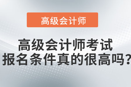高級會計(jì)師考試報(bào)名條件真的很高嗎？