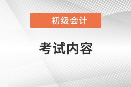 初級會計師考試內(nèi)容是什么？