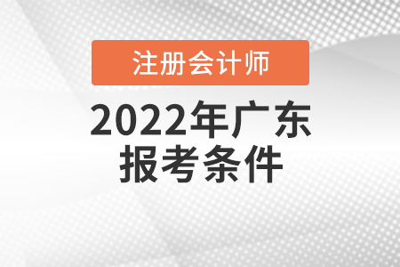 2022年廣東省云浮注冊會計師報考條件