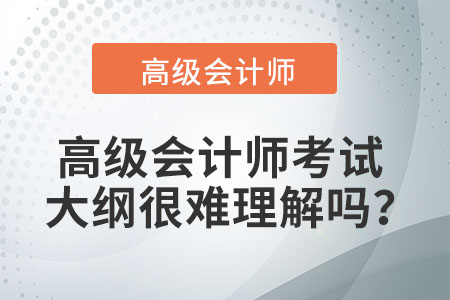 高級(jí)會(huì)計(jì)師考試大綱很難理解嗎？