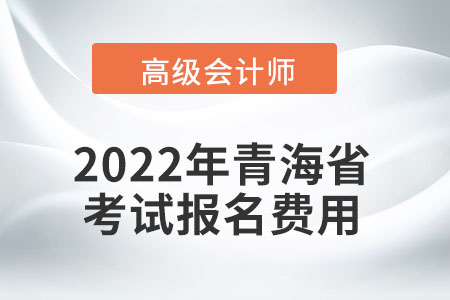 2022年青海省高級會計師考試報名費用公布