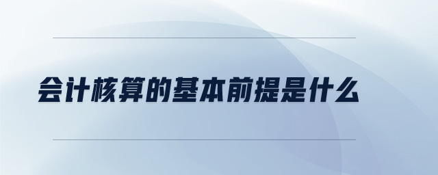 會(huì)計(jì)核算的基本前提是什么