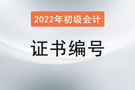 初級會計資格證書編號是哪個？