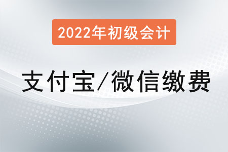 初級會計怎么繳費？可以用支付寶或者微信繳費嗎？