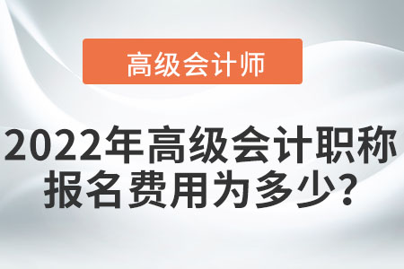 2022年高級(jí)會(huì)計(jì)職稱報(bào)名費(fèi)用為多少？