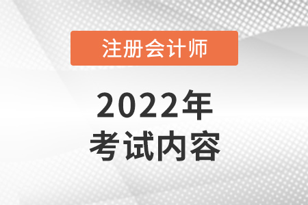 2022年注冊(cè)會(huì)計(jì)師考什么？