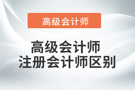 高級(jí)會(huì)計(jì)師和注冊(cè)會(huì)計(jì)師區(qū)別