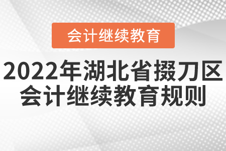 2022年湖北省掇刀區(qū)會計繼續(xù)教育規(guī)則概述