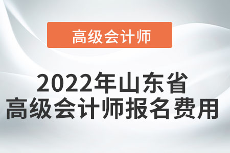 2022年山東省高級(jí)會(huì)計(jì)師報(bào)名費(fèi)用高不高？