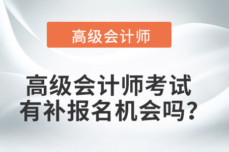 高級(jí)會(huì)計(jì)師考試有補(bǔ)報(bào)名機(jī)會(huì)嗎？