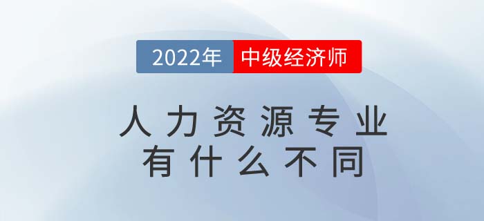 中級人力資源管理師與中級經(jīng)濟(jì)師其他專業(yè)有什么不同