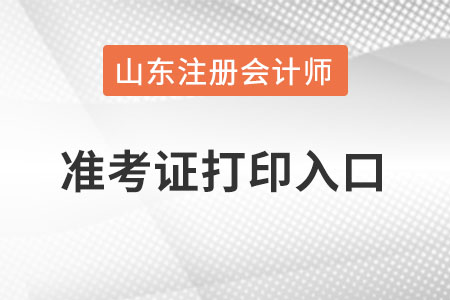 山東注冊會計師準(zhǔn)考證打印入口在哪里？