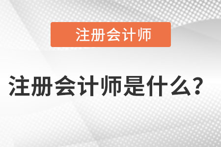 注冊會計師是什么？