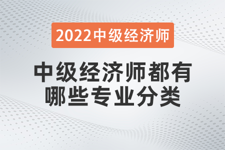中級經(jīng)濟(jì)師都有哪些專業(yè)分類