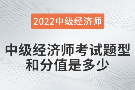 中級經(jīng)濟師考試題型和分值是多少