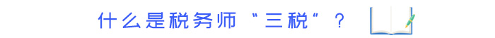什么是稅務(wù)師“三稅”？