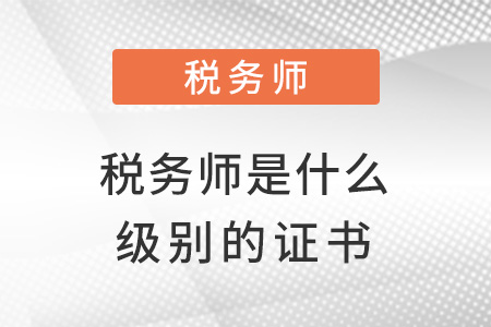 稅務(wù)師是什么級別的證書