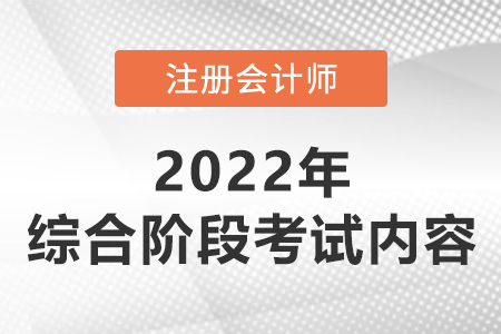 2022年注冊會計師綜合階段考試考什么？