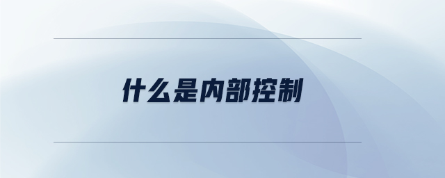 什么是內(nèi)部控制