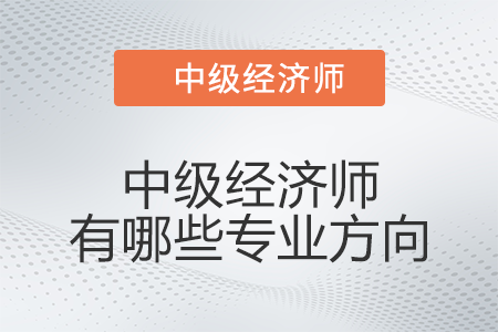 中級經(jīng)濟(jì)師有哪些專業(yè)方向