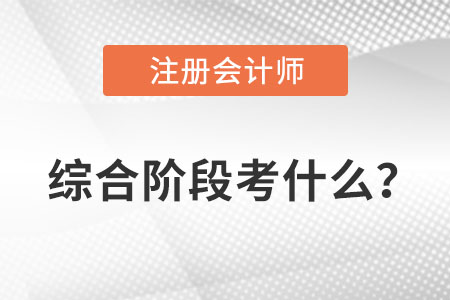 注會(huì)綜合階段考什么？