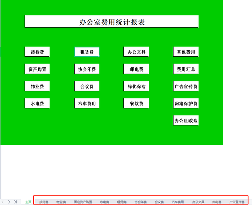 財務(wù)報表之辦公費用統(tǒng)計表