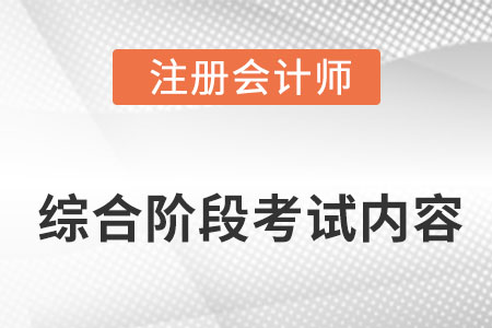 注會綜合階段考試考什么你知道嗎？