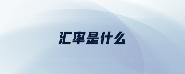 匯率是什么