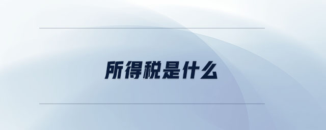 所得稅是什么