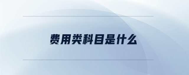 費用類科目是什么