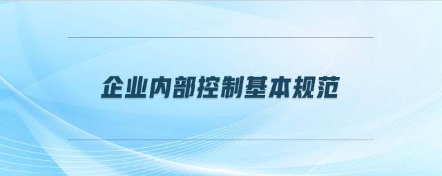 企業(yè)內(nèi)部控制基本規(guī)范