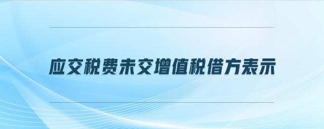 應(yīng)交稅費未交增值稅借方表示