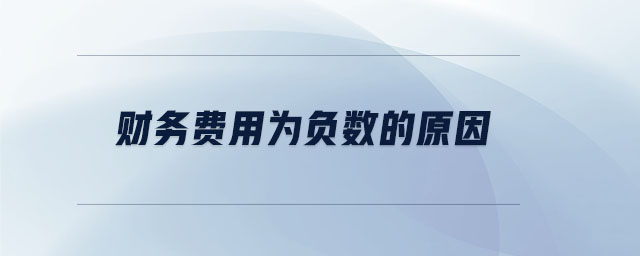 財務(wù)費用為負數(shù)的原因