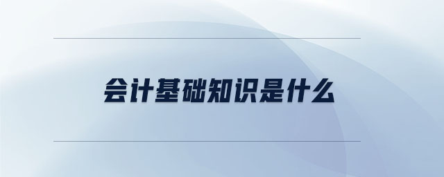 會計基礎(chǔ)知識是什么