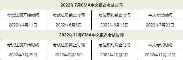 cma報(bào)名考試時(shí)間