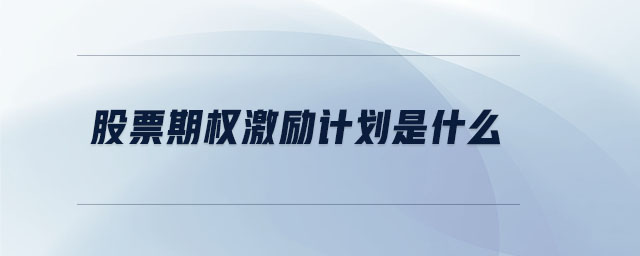 股票期權激勵計劃是什么