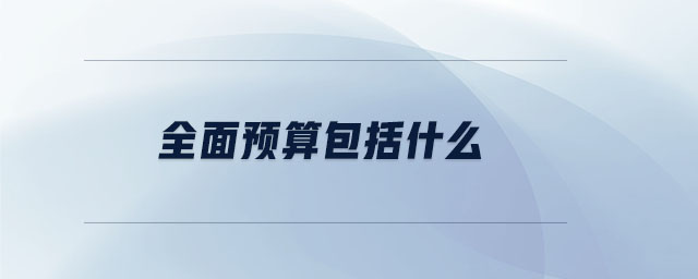 全面預(yù)算包括什么