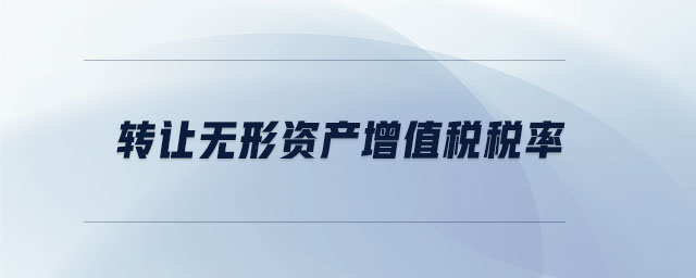 轉(zhuǎn)讓無形資產(chǎn)增值稅稅率