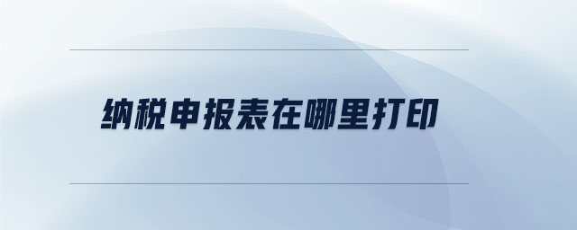 納稅申報(bào)表在哪里打印