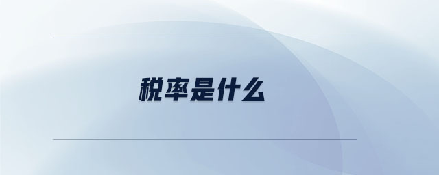 稅率是什么
