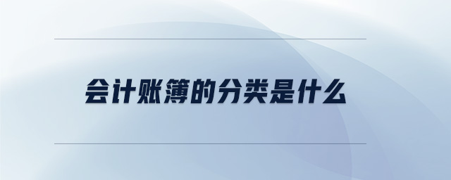 會計(jì)賬簿的分類是什么