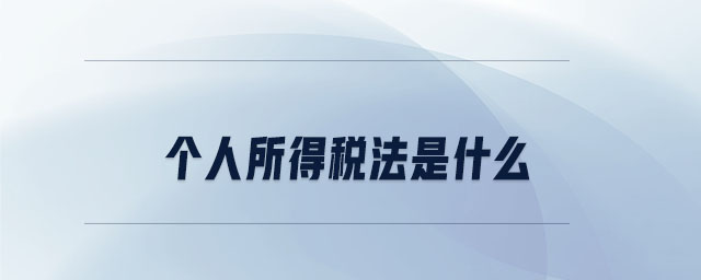 個(gè)人所得稅法是什么