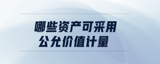 哪些資產(chǎn)可采用公允價(jià)值計(jì)量