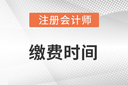 注會繳費時間在什么時候