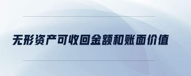 無形資產可收回金額和賬面價值